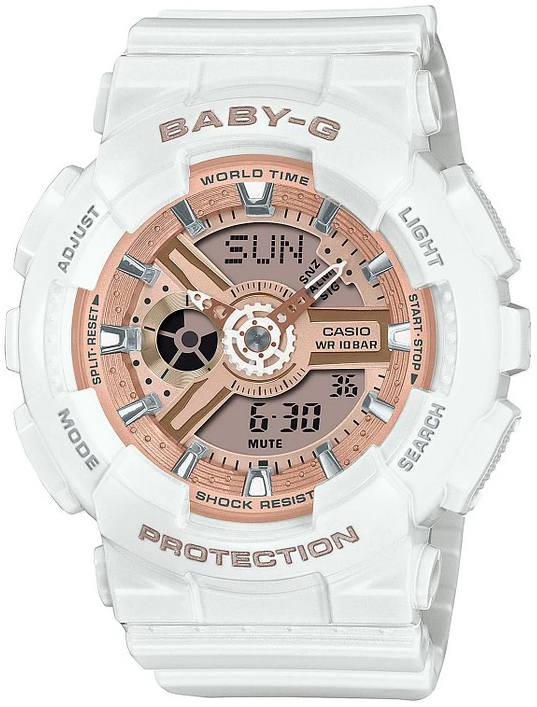 Casio Damklocka BA-110X-7A1ER Baby-G Roséguldstonad/Resinplast - Casio