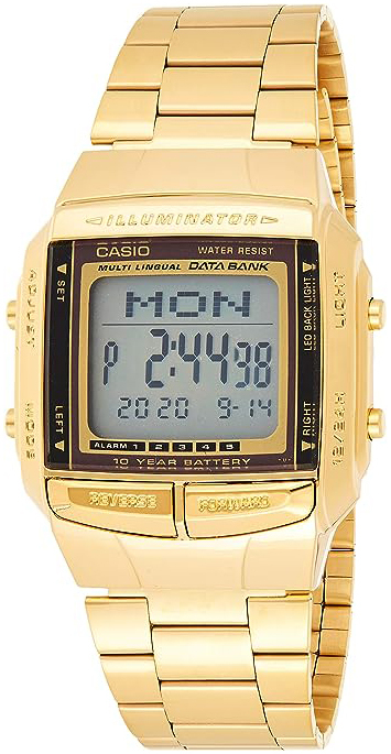 Casio DB-360G-9ADF Vintage LCD/Gulguldtonat stål - Casio