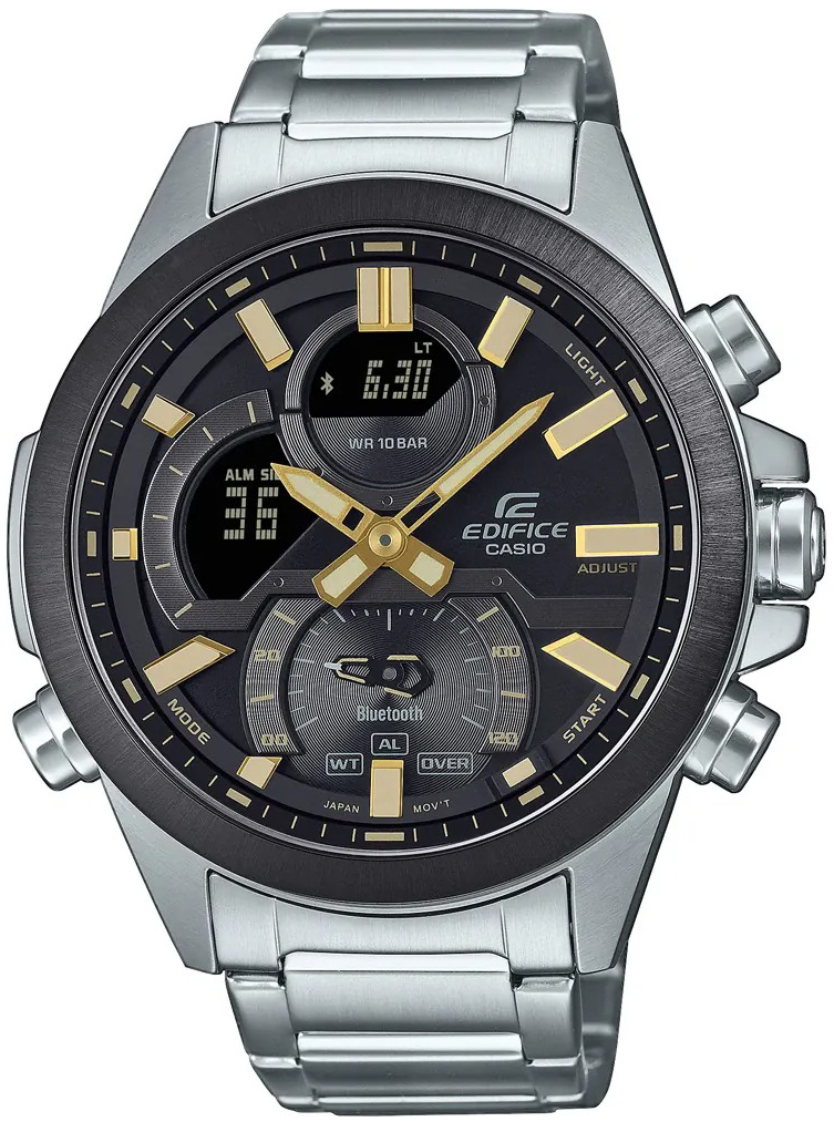 Casio Herrklocka ECB-30DB-1A9EF Edifice Svart/Stål Ø48.7 mm - Casio