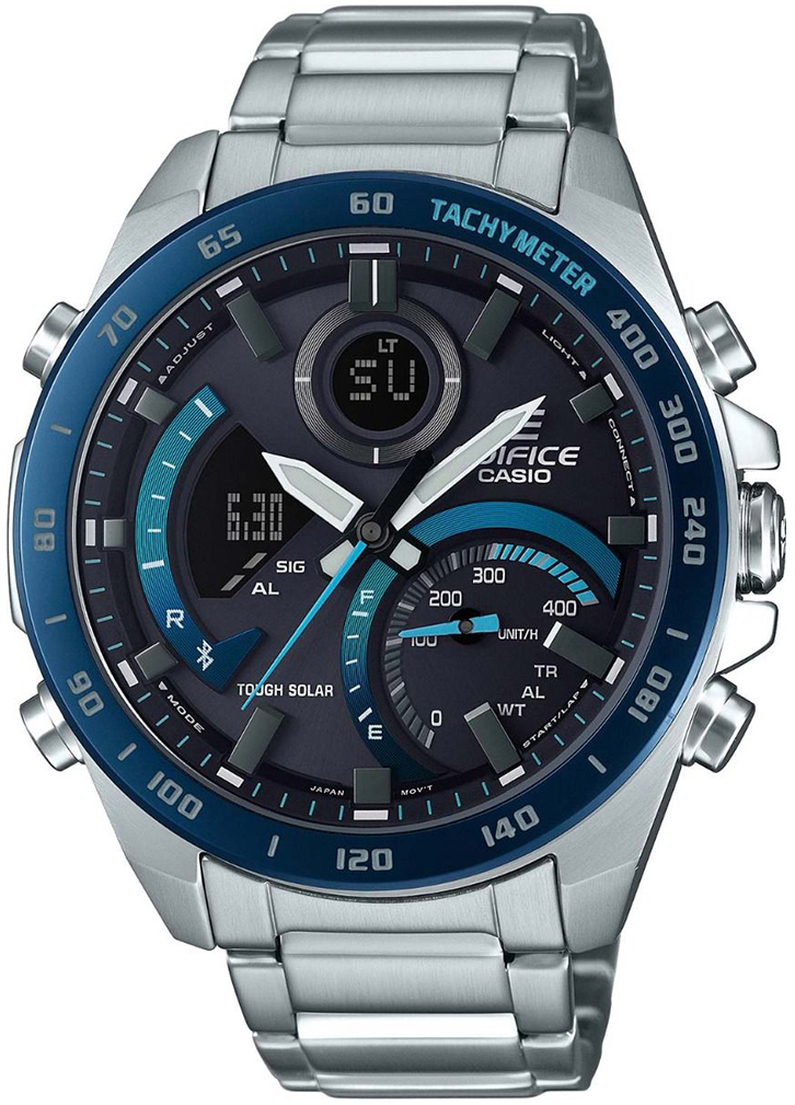 Casio Herrklocka ECB-900DB-1BER Edifice Svart/Stål Ø48 mm - Casio