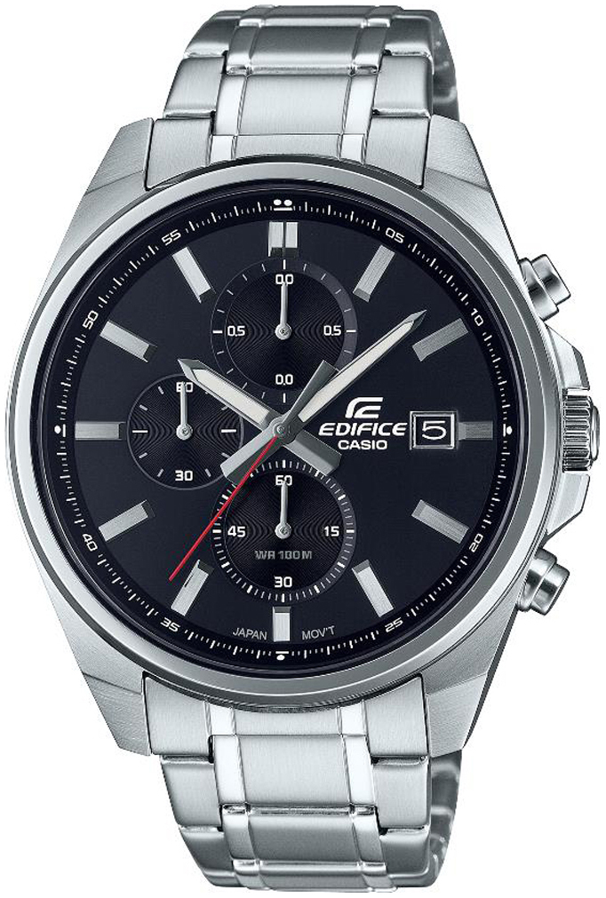 Casio Herrklocka EFV-610D-1AVUEF Edifice Svart/Stål Ø44 mm - Casio