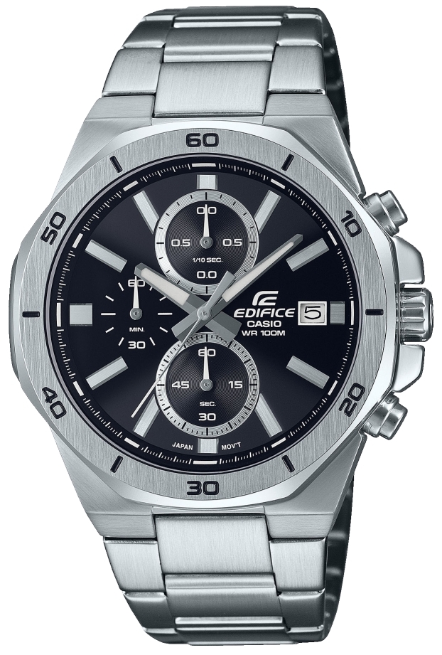 Casio Herrklocka EFV-640D-1AVUEF Edifice Svart/Stål Ø44.3 mm - Casio