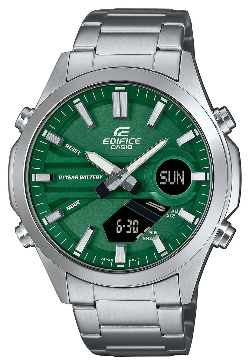 Casio Herrklocka EFV-C120D-3AEF Edifice Grön/Stål Ø45.5 mm - Casio