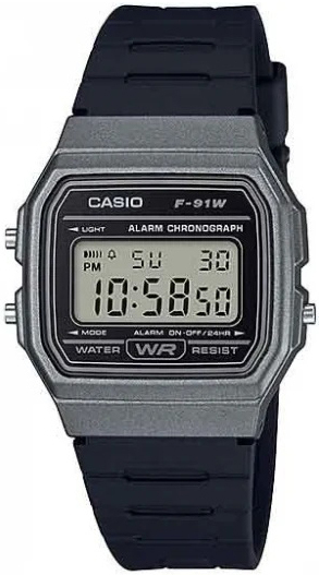 Casio Herrklocka F-91WM-1BDF Classic LCD/Resinplast Ø35 mm - Casio