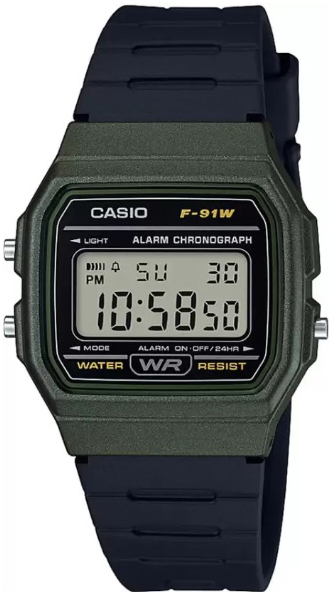 Casio F-91WM-3ADF Classic LCD/Resinplast Ø35 mm - Casio
