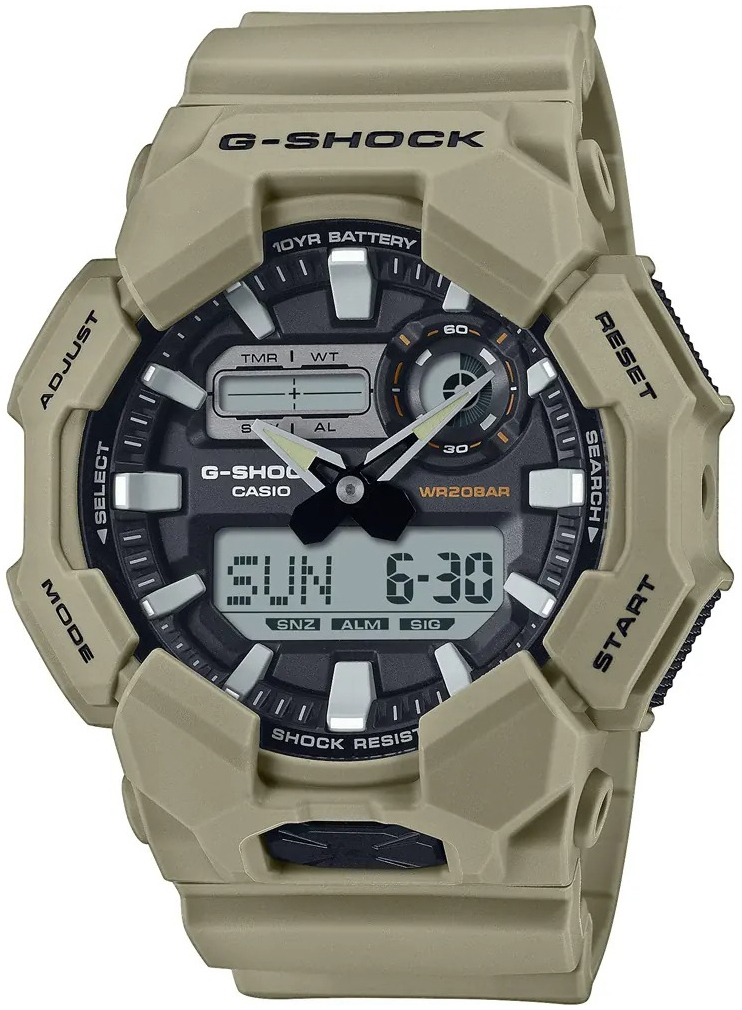 Casio Herrklocka GA-010-5AER G-Shock Svart/Gummi Ø51.9 mm - Casio