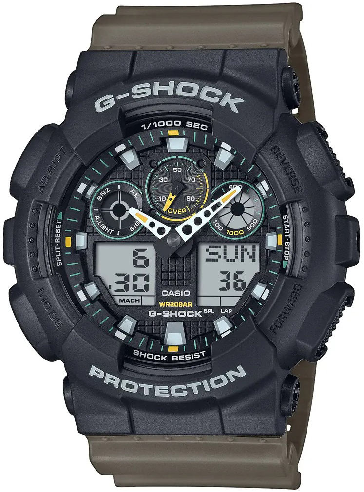 Casio Herrklocka GA-100TU-1A3ER G-Shock Svart/Gummi Ø51.2 mm - Casio