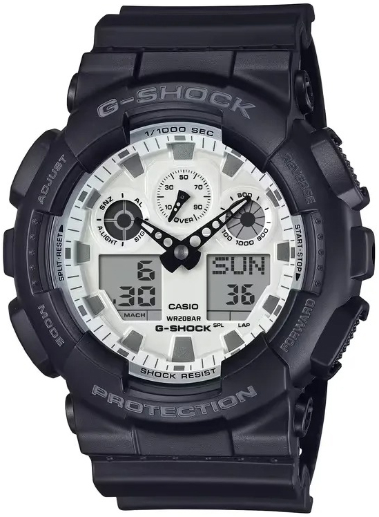 Casio Herrklocka GA-100WD-1AER G-Shock Vit/Resinplast Ø51.2 mm