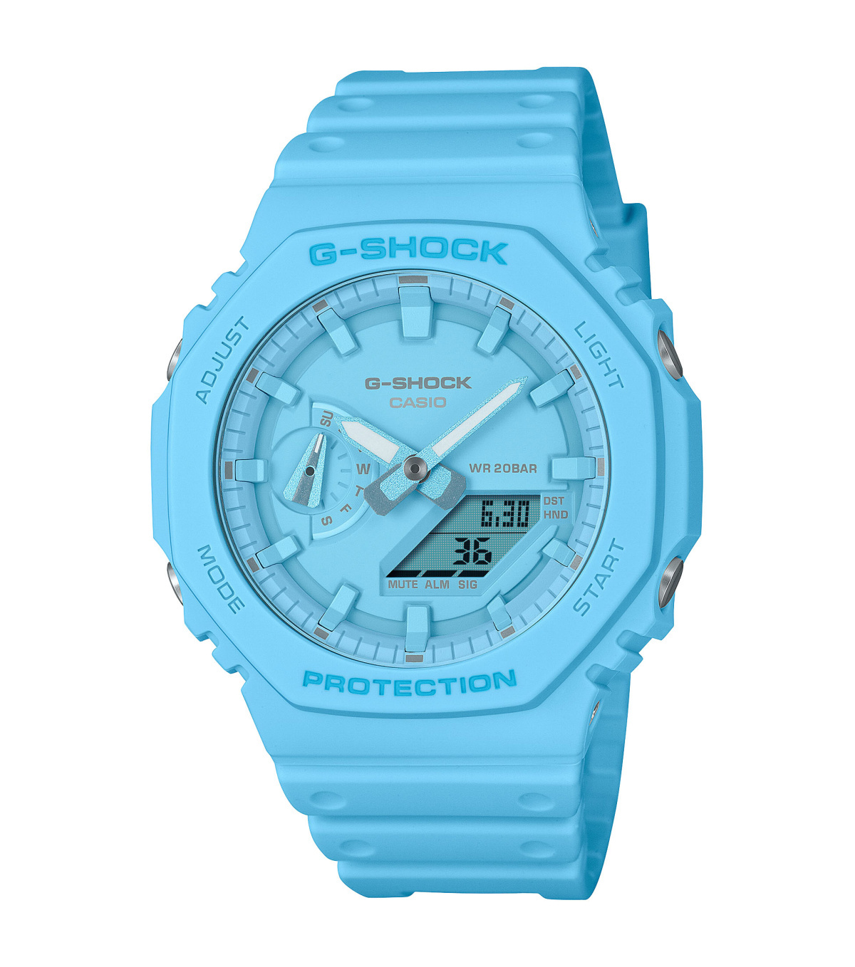 Casio Herrklocka GA-2100-2A2ER G-shock Blå/Resinplast Ø45.4 mm - Casio