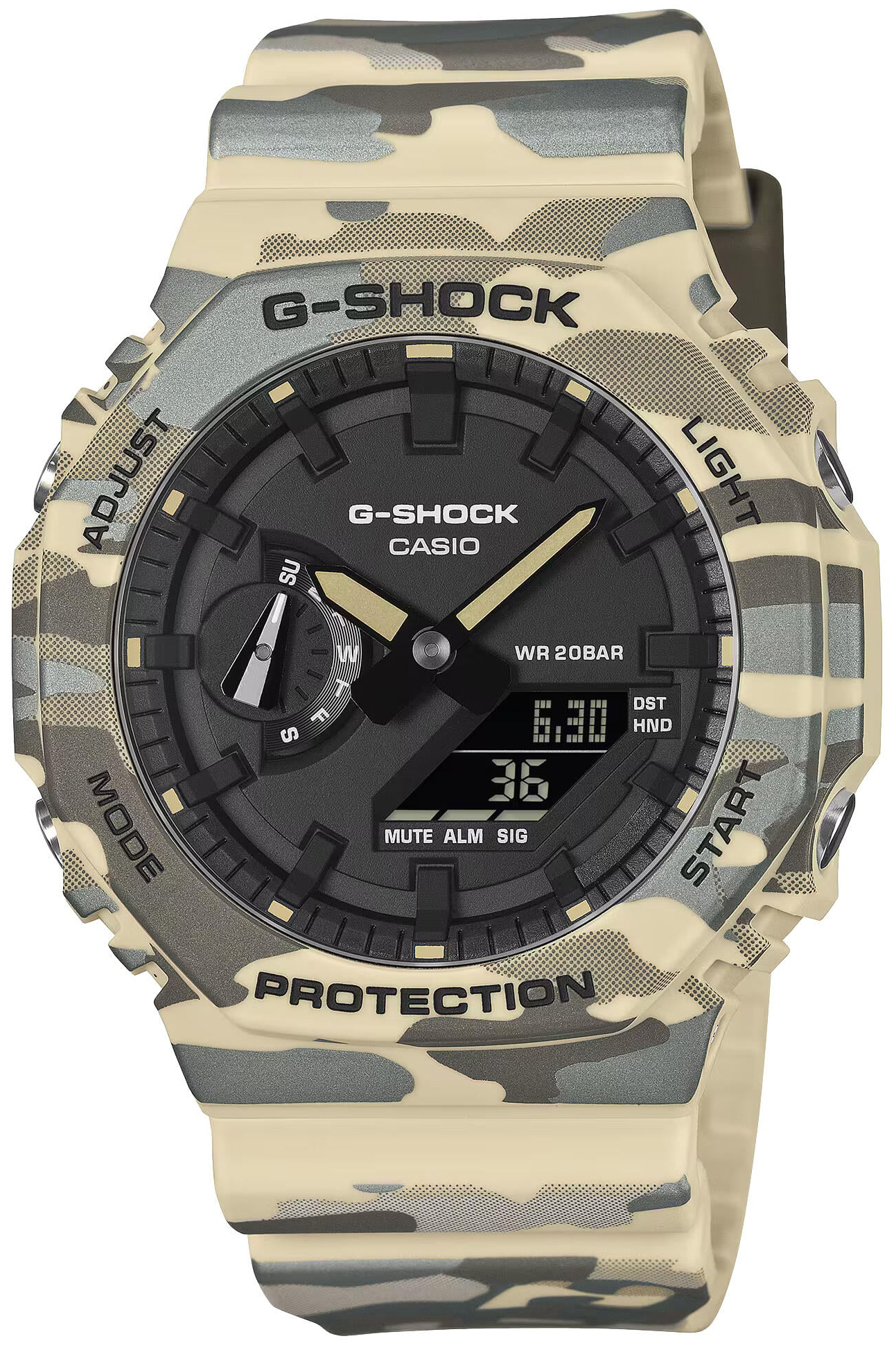 Casio Herrklocka GA-2100CM-5AER G-Shock Svart/Gummi Ø51.9 mm