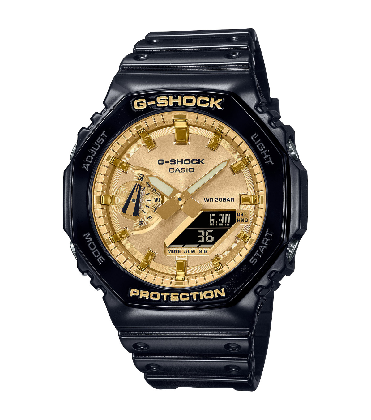 Casio Herrklocka GA-2100GB-1AER G-shock Guldtonad/Resinplast Ø45.4 mm - Casio