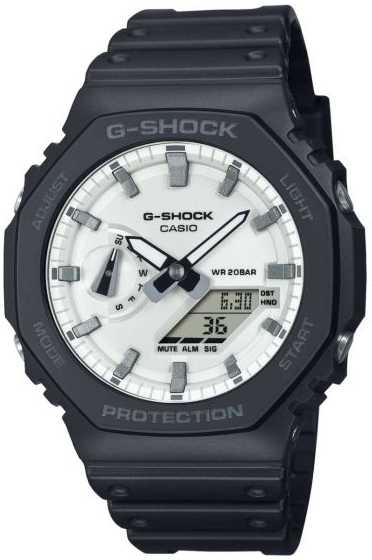 Casio Herrklocka GA-2100WD-1AER G-Shock Vit/Gummi Ø45.4 mm - Casio