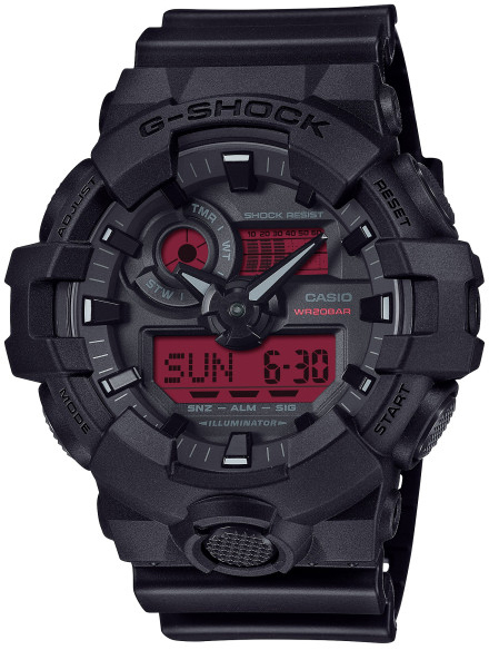 Casio Herrklocka GA-700BBR-1AER G-Shock LCD/Gummi Ø53.4 mm - Casio