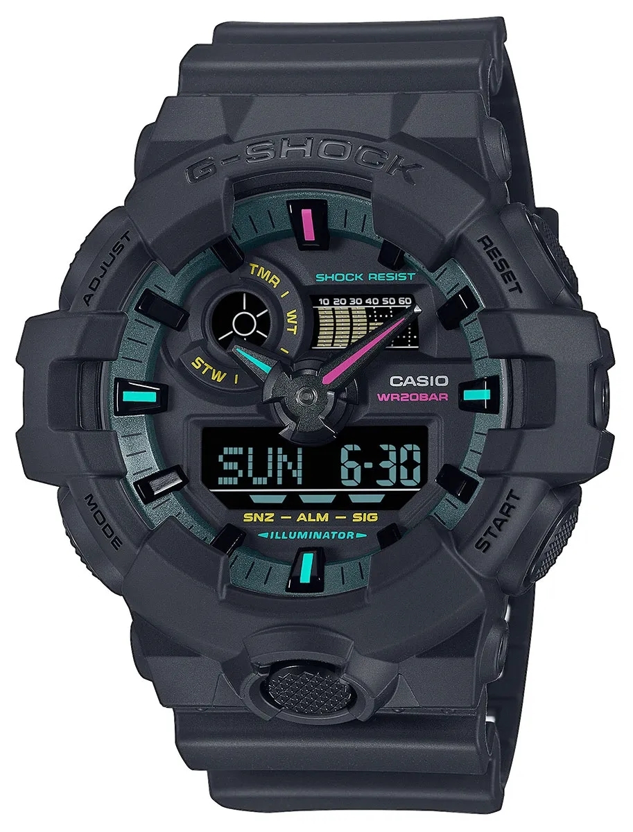 Casio Herrklocka GA-700MF-1AER G-shock Svart/Resinplast Ø53.4 mm - Casio