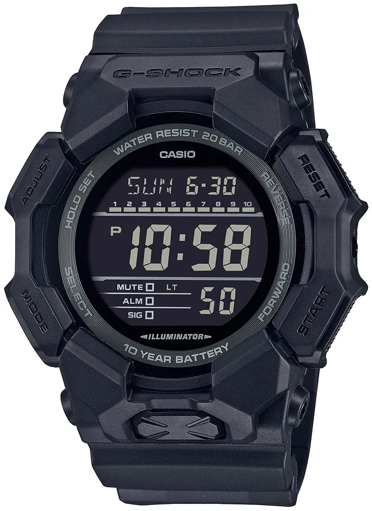Casio Herrklocka GD-010-1A1ER G-Shock LCD/Gummi Ø54.9 mm - Casio
