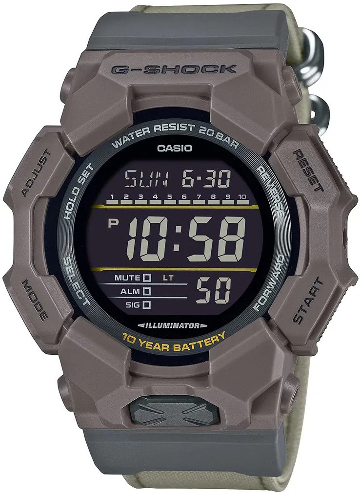 Casio Herrklocka GD-010CE-5ER G-Shock LCD/Läder Ø51.9 mm