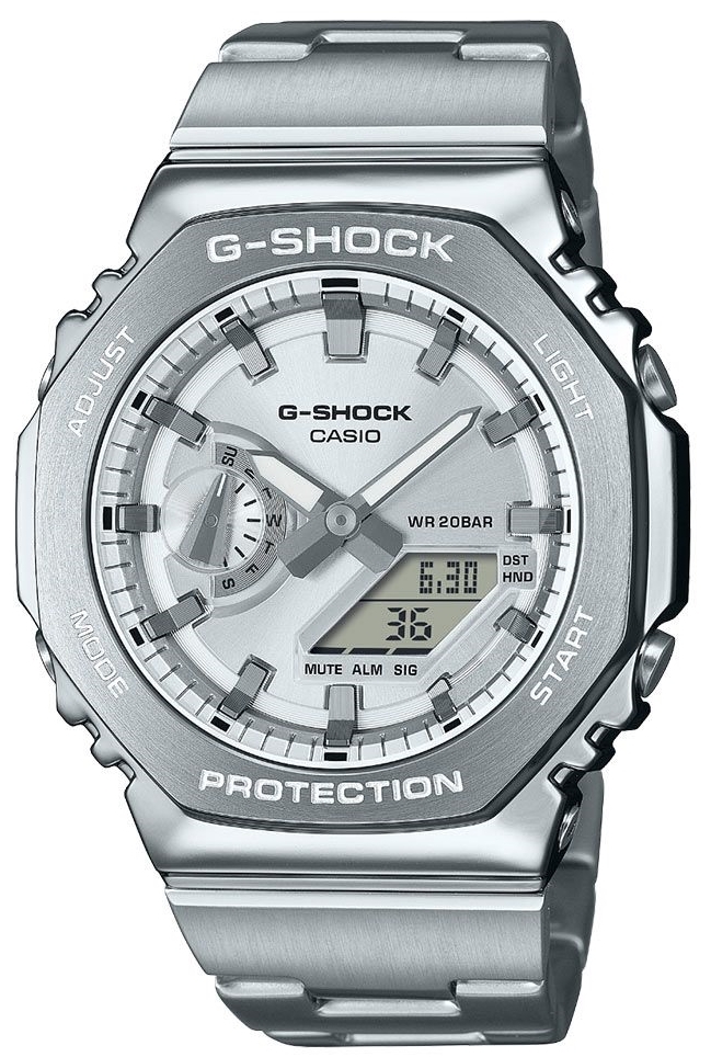 Casio Herrklocka GM-2110D-7AER G-shock Silverfärgad/Stål Ø44.4 mm - Casio