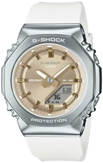 Casio Damklocka GM-S2110-7A9ER G-Shock Beige/Gummi Ø40.5 mm - Casio