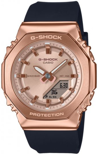 Casio Damklocka GM-S2110PG-1A4ER G-Shock Roséguldstonad/Gummi Ø40 mm - Casio