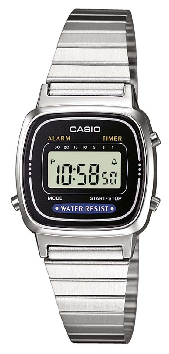 Casio Casio Collection Damklocka LA670WEA-1EF LCD/Stål 30.3x24.6 mm - Casio