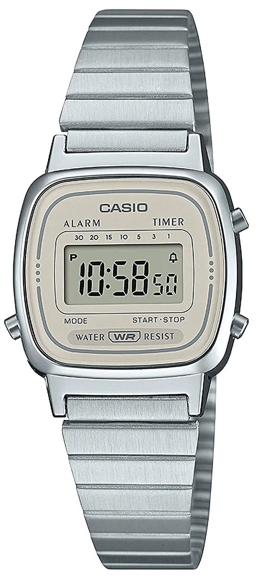 Casio Damklocka LA670WEA-8AEF Vintage Mini Grå/Stål Ø24.6 mm - Casio