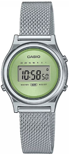 Casio Damklocka LA700WEM-3AEF Vintage Grön/Stål Ø31 mm - Casio