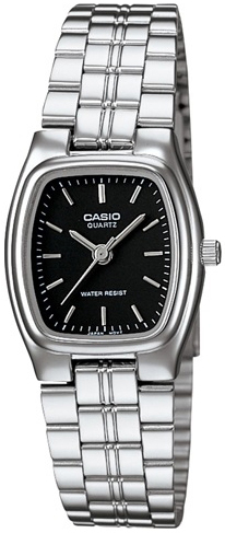 Casio Damklocka LTP-1169D-1ARDF Classic Svart/St&aring;l 25x33 mm