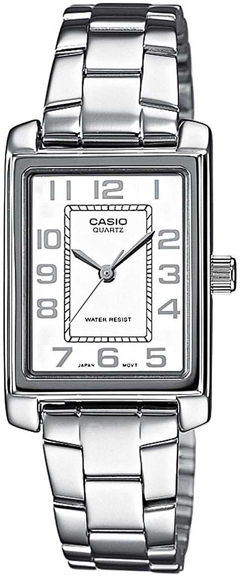 Casio Damklocka LTP-1234PD-7BEG Collection Vit/Stål - Casio