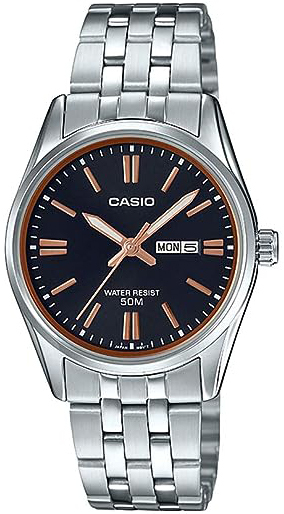 Casio Damklocka LTP-1335D-1A2VDF Enticer Svart/Stål Ø36 mm - Casio