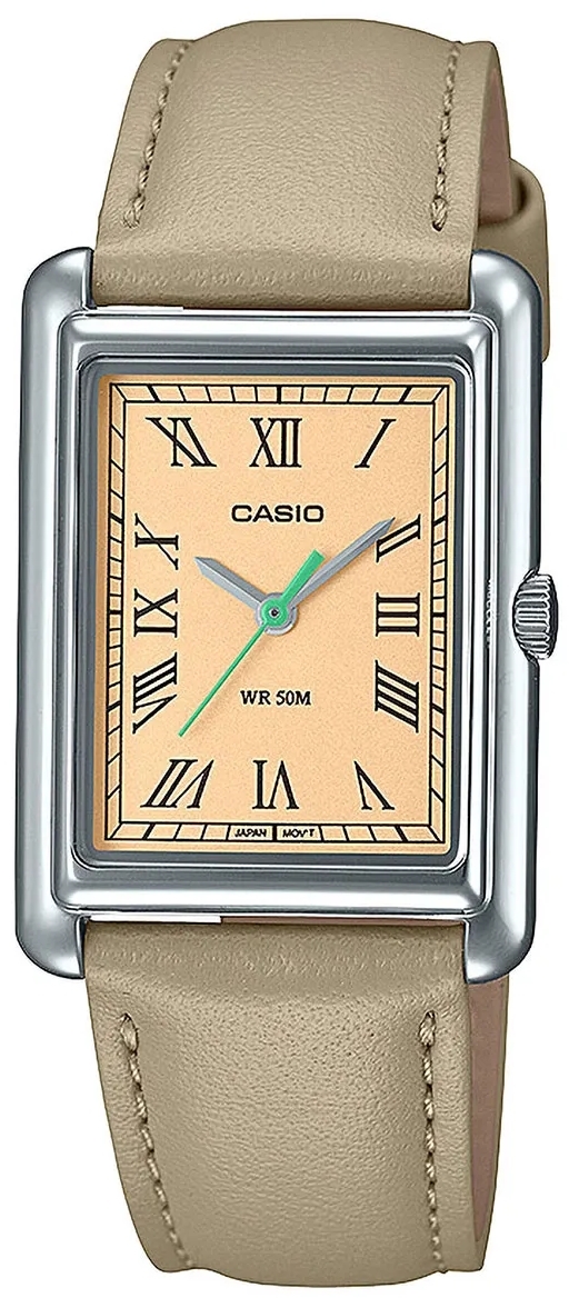 Casio Damklocka LTP-B165L-5BVEF Timeless Collection Beige/Läder - Casio