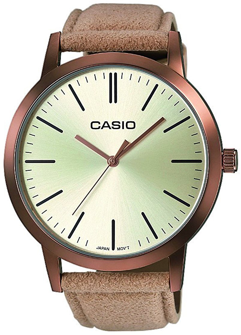 Casio Casio Collection LTP-E118RL-9AEF Silverfärgad/Läder Ø48 mm - Casio