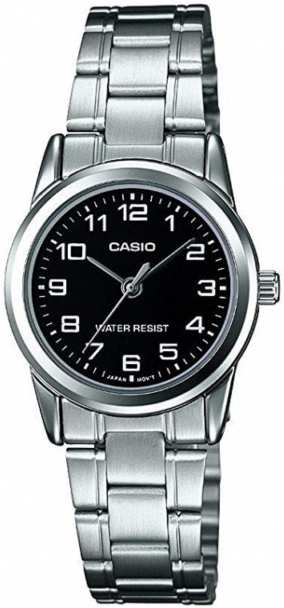 Casio Damklocka LTP-V001D-1BUDF Classic Svart/Stål Ø25 mm - Casio