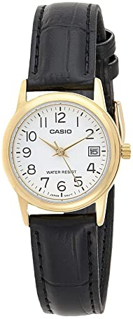Casio Damklocka LTP-V002GL-7B2UDF Classic Vit/Läder Ø31 mm