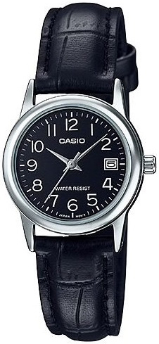 Casio Damklocka LTP-V002L-1BUDF Classic Svart/Läder Ø25 mm - Casio