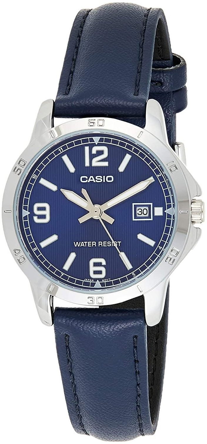 Casio Damklocka LTP-V004L-2BUDF Classic Blå/Läder Ø35 mm - Casio