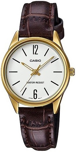 Casio Damklocka LTP-V005GL-7BUDF Classic Vit/Läder Ø28 mm - Casio