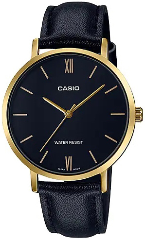 Casio Damklocka LTP-VT01GL-1BUDF Classic Svart/Läder Ø34 mm