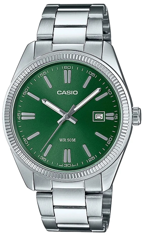 Casio Herrklocka MTP-1302PD-3AVEF Analogic Grön/Stål Ø38.5 mm - Casio
