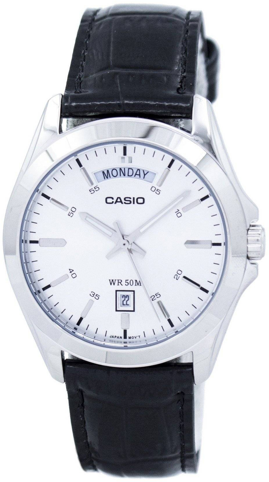 Casio Herrklocka MTP-1370L-7AVDF Classic Silverfärgad/Läder Ø40 mm - Casio