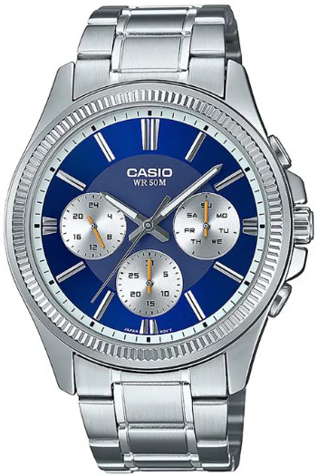 Casio Herrklocka MTP-1375PD-2A1VEF Blå/Stål Ø42 mm - Casio