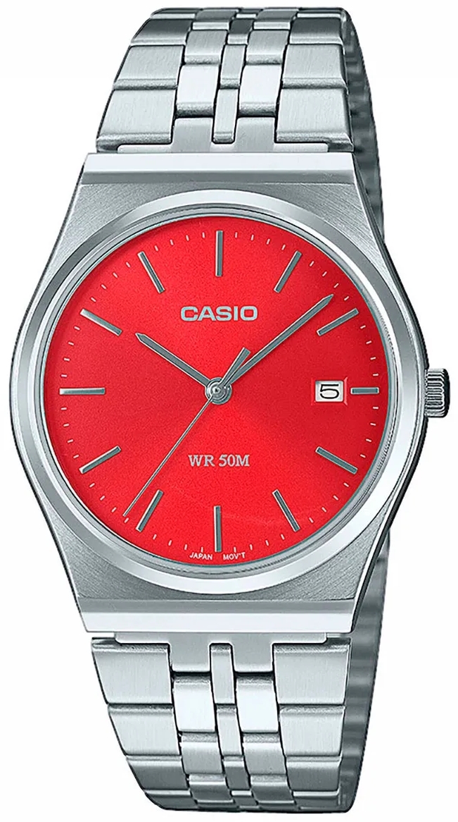 Casio Damklocka MTP-B145D-4A2VEF Standard Röd/Stål Ø35 mm - Casio