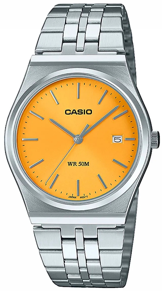 Casio Damklocka MTP-B145D-9AVEF Standard Orange/Stål Ø35 mm - Casio