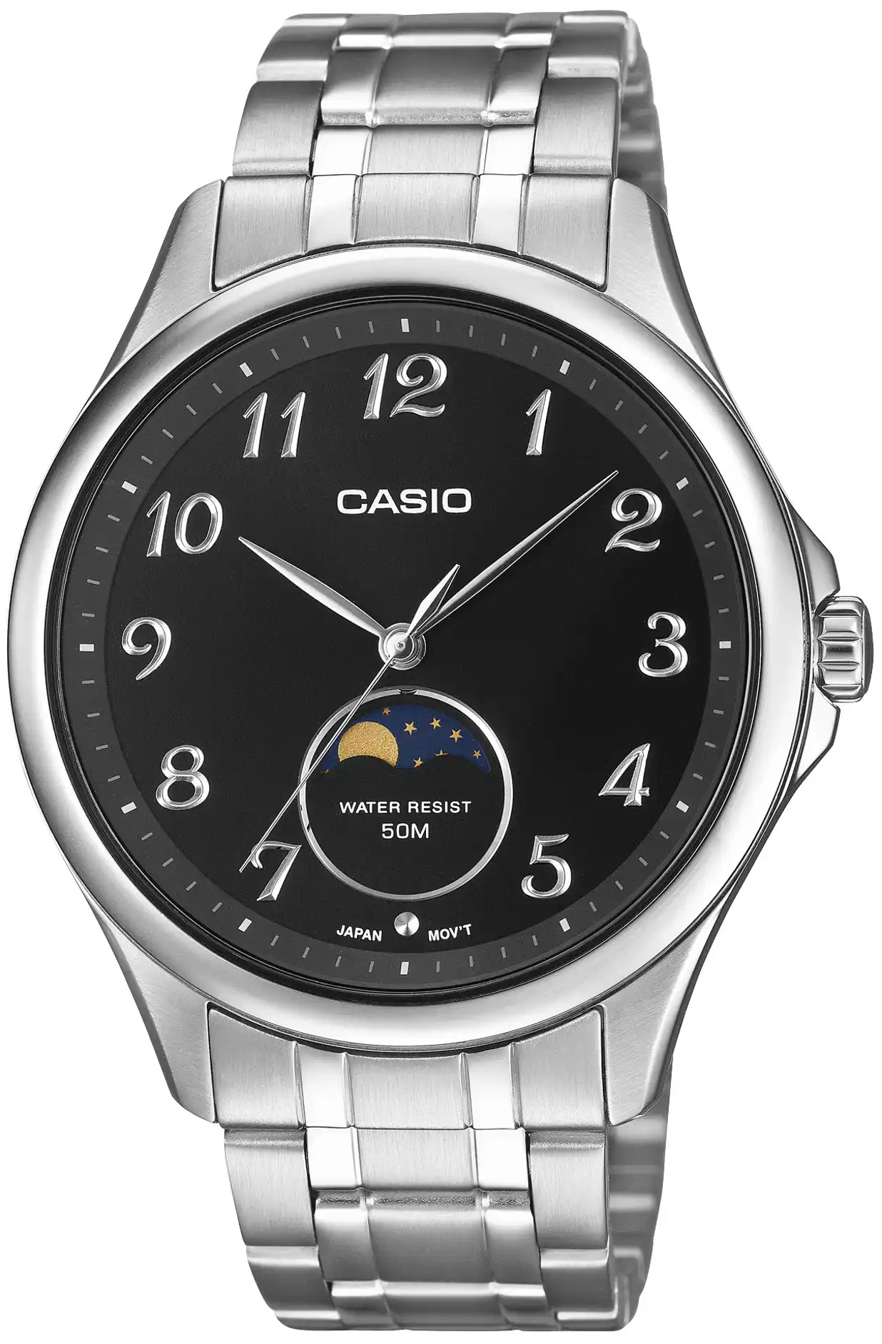 Casio Herrklocka MTP-M110D-1AVER Timeless Collection Svart/Stål Ø42 - Casio