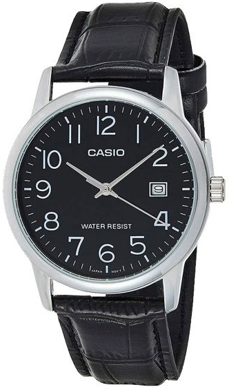 Casio Herrklocka MTP-V002L-1BUDF Classic Svart/Läder Ø37 mm