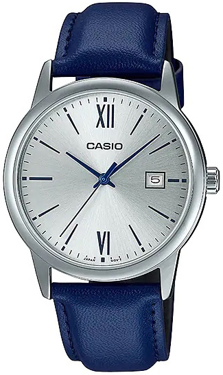 Casio Herrklocka MTP-V002L-2B3UDF Classic Silverfärgad/Läder Ø37 mm - Casio
