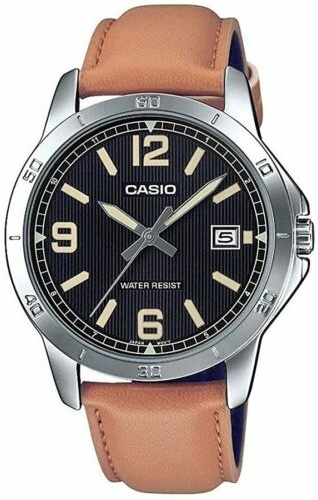 Casio Herrklocka MTP-V004L-1B2UDF Classic Svart/Läder Ø41 mm - Casio