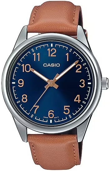 Casio MTP-V005L-2B4UDF Classic Blå/Läder Ø40 mm - Casio