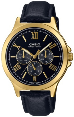 Casio Herrklocka MTP-V300GL-1AUDF Classic Svart/Läder Ø41.5 mm - Casio