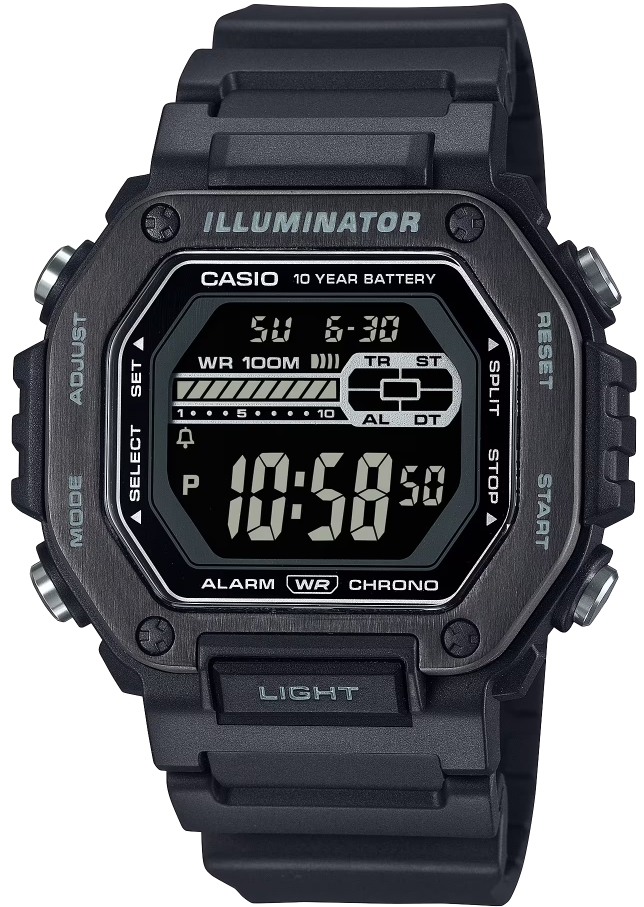 Casio MWD-110HB-1BVEF Timeless Collection Standard Resinplast Ø47.2 - Casio