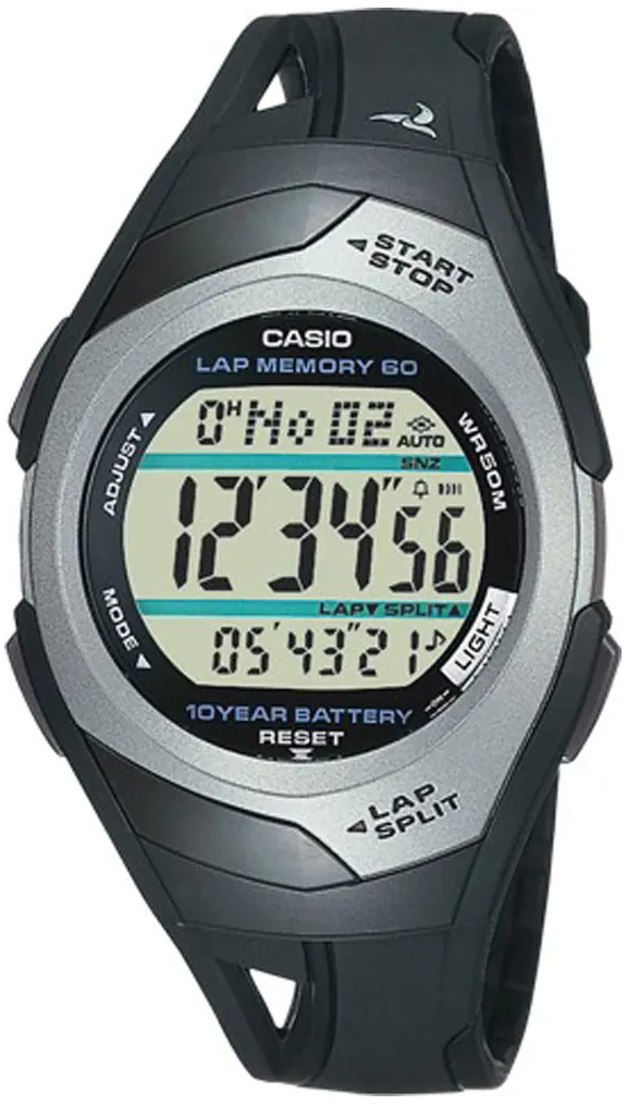 Casio Damklocka STR-300C-1VEF Collection LCD/Gummi Ø35.2 mm - Casio